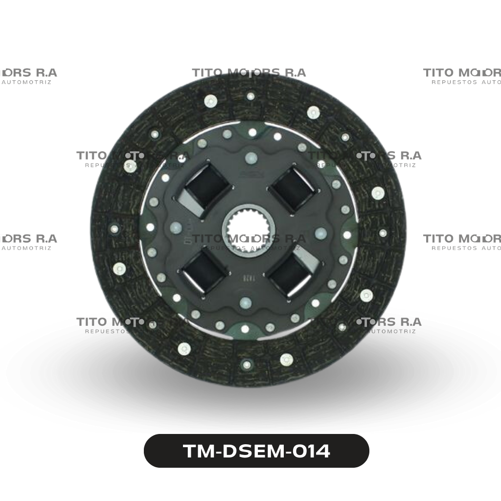 Disco de Embrague de Toyota 3A - Toyota Corolla / Tercel / Celica (Dia. Ext.: 190 mm; Dia. Int.: 132 mm; Dientes: 21) – TM-DSEM-014