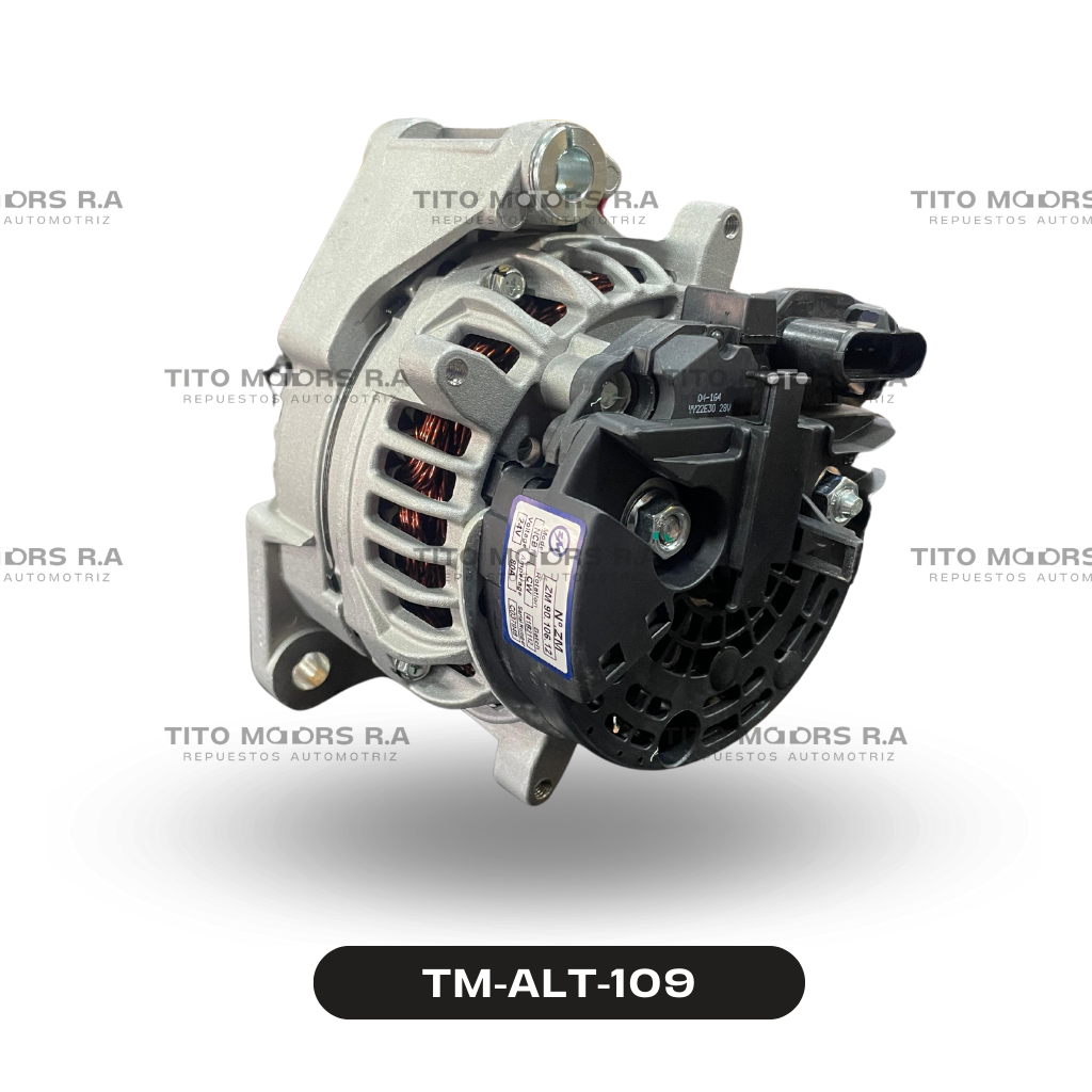 Alternador Mercedes 712C / 914C / 915 - Mercedes Benz / Accelo / Atego / Axor / VW Constellation (24 V; 80 AMP) – TM-ALT-109