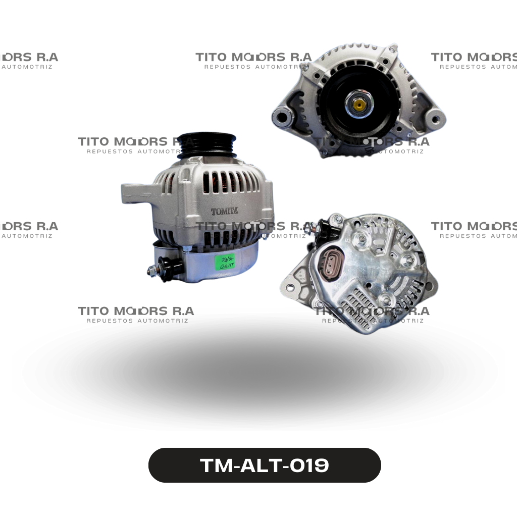 Alternador Toyota 4E / 5E (12 V; 65 AMP; Enchufe Ovalado) – TM-ALT-019