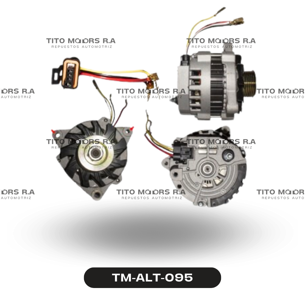 Alternador Universal  / GM Century (Mod. 1987-1993) FI Doble Posicion (12 V; 105 AMP; Base de 3 Huecos; Sistema DELCO; 3 Orejas) – TM-ALT-095