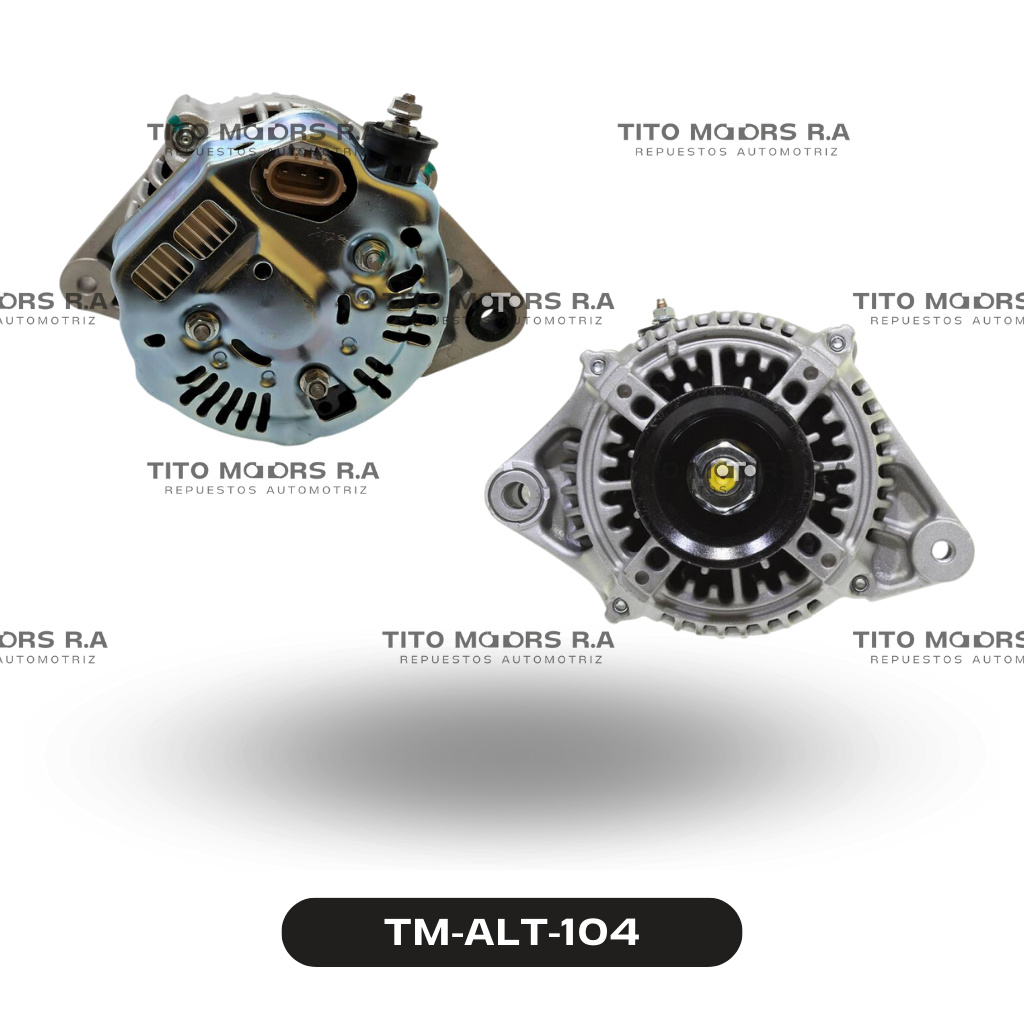 Alternador Toyota 3S / 4E / 5E  - Toyota Ipsum / Corolla / RAV4 / Noa  (12 V; 75 AMP; 5PK; Enchufe Ovalado (3 Pines)) – TM-ALT-104